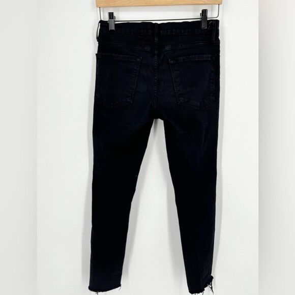 FRAME Le Skinny de Jeanne Ripped Jeans Black Size‎ 27 - Picture 8 of 12